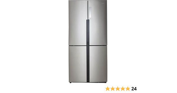Haier 16.0 Cu. Frigorífico inferior de 4 puertas de acero ...