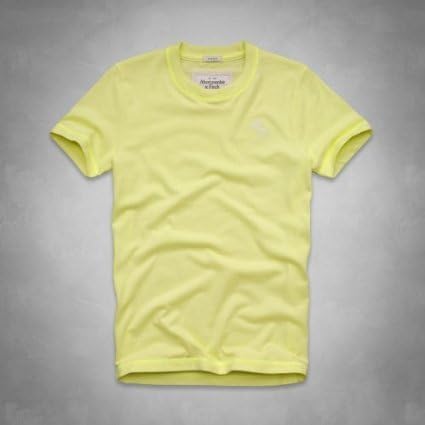 Amazon Abercrombie Fitch アバクロ Tシャツ メンズ クルーネック レモンイエロー アバクロ 正規品保証 Cobble Hill Tee Mサイズ S Tシャツ カットソー 通販