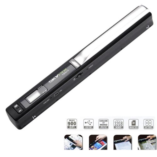 Foxnovo Skypix TSN410 A4 Size 600DPI Handheld Cordless Digital Scanner with TF Card Slot (Black)