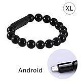 Micro USB Charging Cable,Asltoy Magnetic Bracelet Charging Line Micro USB Cable Data Cable Charging Cord Charger Cord for Android Phone Samsung Colorful Beads Hand Chain (Android XL)