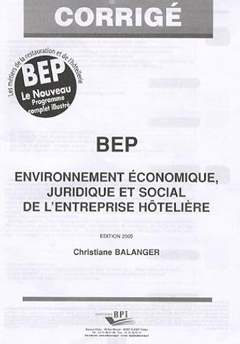 Download BEP Environnement Economique, Juridique et Social : Corrigé (1Cédérom) PDF