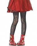 Leg Avenue 4909 Childrens Spider Web Pantyhose Tights - Black - Small/Medium