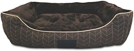 Dog For Dog Herringbone Quilted Cuddler Brown Color