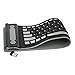 HDE Roll Up Wireless Keyboard Spillproof Silicone Portable Folding Keyboard Silent Typing Soft Touch Keys with USB Receiver