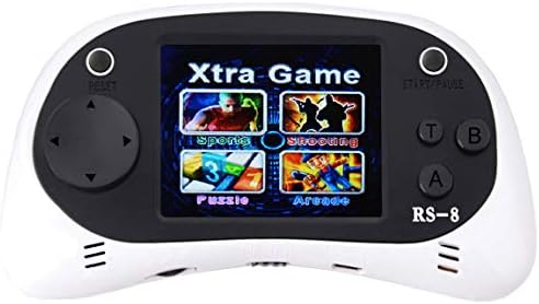 Kids Handheld Game Console Retro Video Game Player Portable Arcade Gaming System Birthday Gift for Children Travel Recreation 2.5" Color LCD Screen 8 Bit 260 Classic Games (White 0)