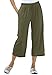 Women's Plus Size Capri Pants In Soft Sport Knit Dark Olive Green,1X