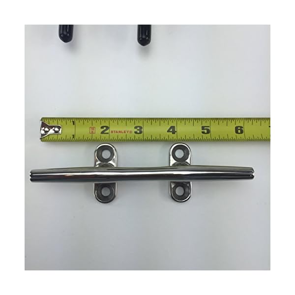 2-BRAND-NEW-316-STAINLESS-STEEL-4-HOLE-HERRESHOFF-6-MARINE-BOAT-DOCK-DECK-LINE-CLEATCLEATS