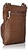 Goson Genuine Leather Organizer Womens Crossbody Bag Dark Brown