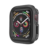 Compatible Apple Watch Case 44mm Series 4 Series 5, Shockproof and Shatter-Resistant Protective Bumper Cover iwatch Case, Black