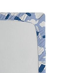 Ambesonne Cartoon Airplane Fitted Sheet, Dreams of