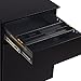 DEVAISE 3 Drawer Mobile File Cabinet with Lock, Mobile Pedestal Cabinet in Black
