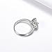Vibrille Sterling Silver 4 Carat Round-Cut Solitaire Cubic Zirconia Engagement Rings for Women