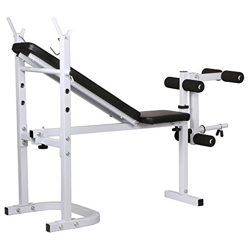 Yaheetech Weight Bench Fitness Workout Home Exercise Adjustable Incline Press Barbell Academy