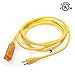Supmart 10 Feet Power Extension Cord 3 Prong Indoor Outdoor 14/3 SJTW NEMA 5-15 14 AWG Power Extension Cable Cord Yellow - 125 Volts at 15 Amp 1875Watt UL Listed