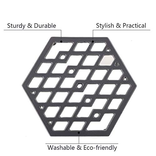 Black Cast Iron Trivets Grey Metal Enameled Trivet Mat Hot Dish Pads