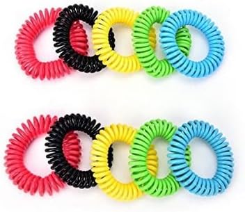 10 Pack of Mosquito Repellent Bracelets 100% All Natural Non-Toxic Travel Wristbands Safe Deet-Free Band Soft Waterproof Fiber Material For Kids &amp; Adults