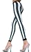 Music Legs Womens Black & White Stripe Leggings Footless Tights