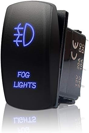 TERRAIN VISION Led Light Switch Off Road Lights LED Light Bar On-Off Fog Lights Rocker Switch with Jumper Wire, 5 Pin, 20 Amp, 12V LED Lights Led Light Switch