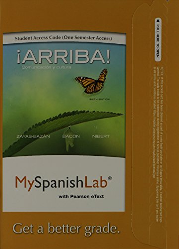 MySpanishLab with Pearson eText -- Access Card -- for Arriba: Comunicacion y cultura (one semester access) (6th Edition)