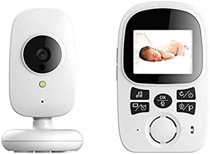 PowCube 2.4 inch Wireless Video Baby Monitor Night Vision Temperature Sensor 2 Way Talk and VOX (White)