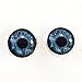Glass Eyes for Dolls with Loops 16mm Mint Blue Iris Pupils Glass Eye Cabochons for Fantasy Art Doll Stuffed Animal Soft Sculptures or Jewelry Making Crafts Set of 2