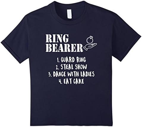 Kids Ring Bearer Ring Security Shirt 4 Navy