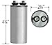 ClimaTek Dual Run Capacitor Fits Lennox 100335-09 - 40 + 5 uf MFD 440 Volt VAC Round