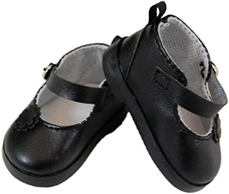 Designer Black Mary Jane Style 18 Inch Doll Shoes, Clothing Accessories Fits American Girl Doll Clothes. Complete with Authentic Shoe Box By the Queen's Treasures