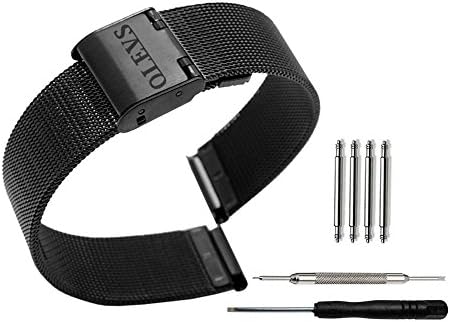 OLVES Stainless Steel Watch Band Comes with Watch Band Tools Men and Women Bracelet Strap for Watches