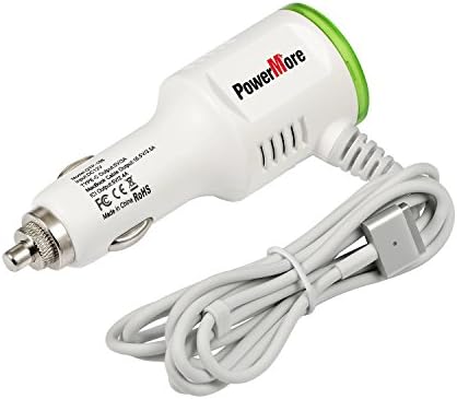 MacBook Car Charger PowerMore for MacBook Air/Pro/Retina with car charger function for iPhone6 Plus S7 Note5 LG5 Moto Z (MagSafe2 T-Style 60W)