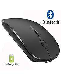 Zeru - Ratón de ratón para ordenador (Bluetooth, recargable, con 3 niveles de DPI ajustables, 800 ppp, 1200 ppp, 1600 ppd), compatible con Mac, escritorio, PC y ordenador portátil.