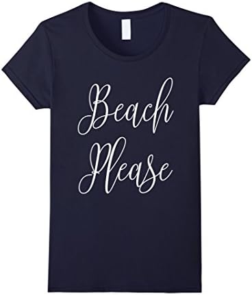 Women's Beach Please T-Shirt - Women's Sizes Large Navy
