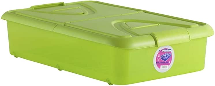 Plastiken - Caja bajo cama 60 l 80x50x18 pistacho: Amazon.es: Hogar