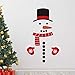 Christmas Snowman Stickers Set of 16, Cute Funny Fridge Stickers Refrigerator Stickers Holiday Christmas Decorations for Fridge, Garage, Office Cabinets, Door, Windows (Big Snowman 1Pack)