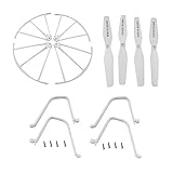 Kingtoys Spare Parts for Syma X5UC X5UW RC Quadcopter Drone, 4pcs Propellers, 4pcs Protection Frames, 4pcs Landing Gear