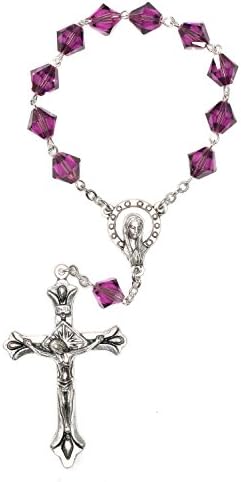 One Decade Pocket Rosary Made with Austrian Crystals OR Glass - Communion, Confirmation, Christmas and More…