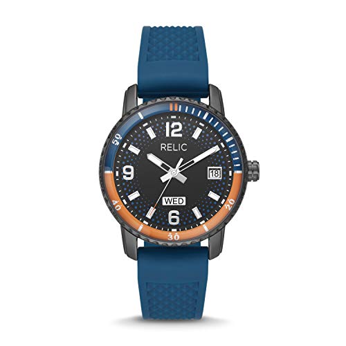Relic-by-Fossil-Mens-Alloy-Steel-Quartz-Watch-with-Silicone-Strap-Blue-20-Model-ZR12641