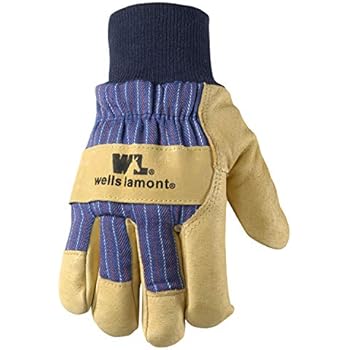 Men's Heavy Duty Leather Winter Work Gloves with Thinsulate Insulation (Wells Lamont 5127)