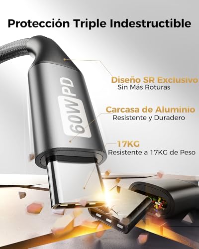 Silkland 240W 100W Corto Cable USB C a USB C [0.3M/2 Unidades], PD 3.1 Carga Rápida USBC Tipo C, Compatible con iPhone 16/16Plus/16Pro/Max, MacBook Pro/Air, iPad Pro/Air/Mini, Samsung, Pixel, Laptop