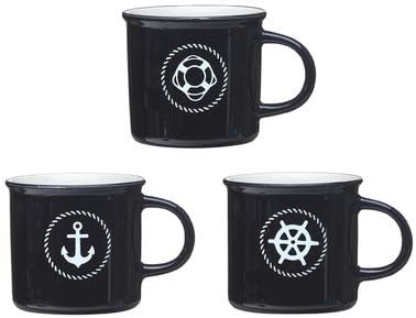 Harbor Nautical Coffee Mugs (Set of 6)