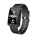 Mgaolo Smart Watch Fitness Tracker,Activity Tracker Smartwatch with Change Brightness Screen,IP68 Swimming Waterproof Fit Watch Wristband with Heart Rate Sleep Monitor for Android & iPhone (Black)