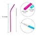 [Regular Size] Silicone Straws for 20 &30 oz Tumbler and Mason Jars – 6 Packs Extra Long Flexible Reusable Straws with 2 Cleaning Brushes - Eco Friendly - BPA Free