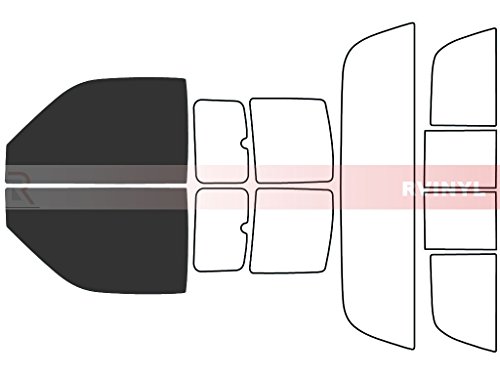RvinylWindow Tint Kit Compatible with Dodge Ram 1994-2001 - Black 20% - Single Ply No Bubble Film - Do it Yourself Vehicle Front Precut Kit