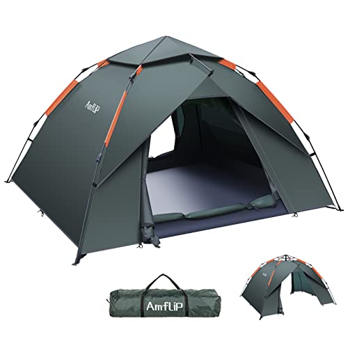 Camping Zelt, 2-3 Personen Automatisches Kuppelzelt Zelt Pop Up Zelt,Grün