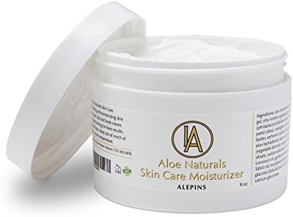 Alepins Aloe Naturals Skin Care Moisturizer Aloe Vera Shea Butter Coconut oil Chamomile Vitamin E and other natural Ingredients 8 oz