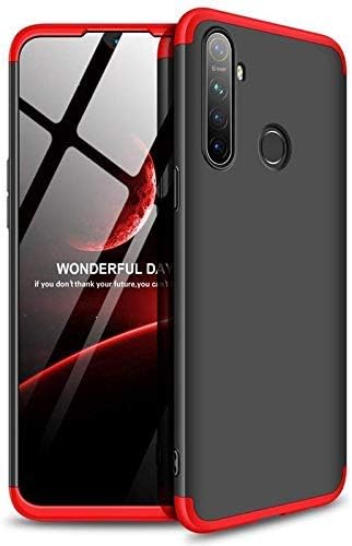 Jotech® Realme 5 | Realme 5s Case, Full Body 3 in 1 Dual Hybrid Ultra Slim GKK Case Full Protection Hard Back Case Cover for Realme 5 | Realme 5s (Red and Black)