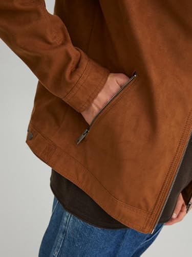 Faux Suede Jacket Faux Suede Jacket Cognac m Cognac M