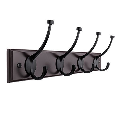 Songmics wall mounted coat rack hook rail rack with 4 dual scroll…