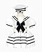 Classykidzshop White Girl Sailor Dress with Navy Blue Strip