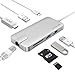 LETSCOM USB C Hub, 8-in-1 USB C Adapter with Ethernet Adapter, 4K HDMI Output, Type C Charging Port, 2 USB 3.0 Ports, Compatible for USB C Device(Silver)